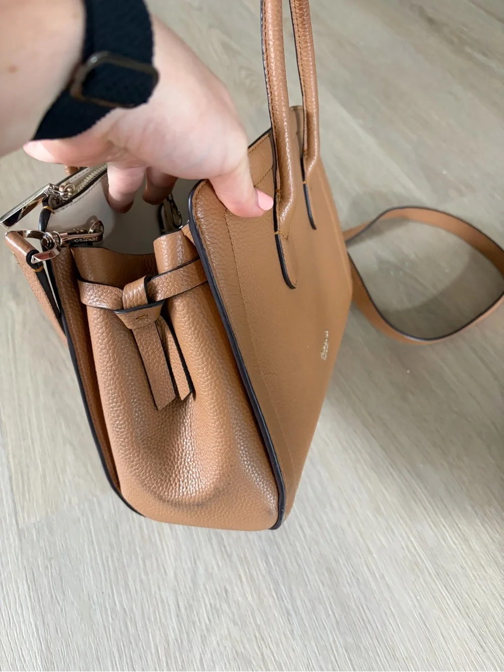 Kate Spade Brown Leather Handbag with Crossbody Strap